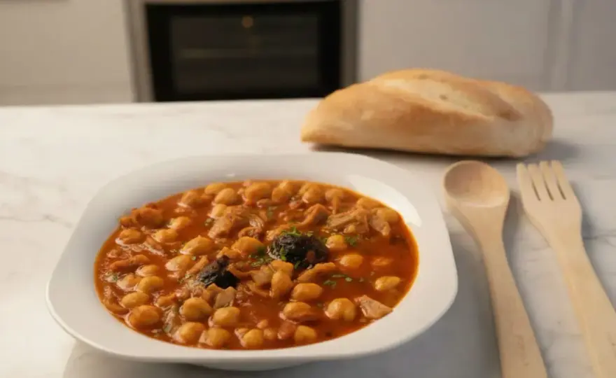 Callos con garbanzos, un guiso meloso y lleno de sabor