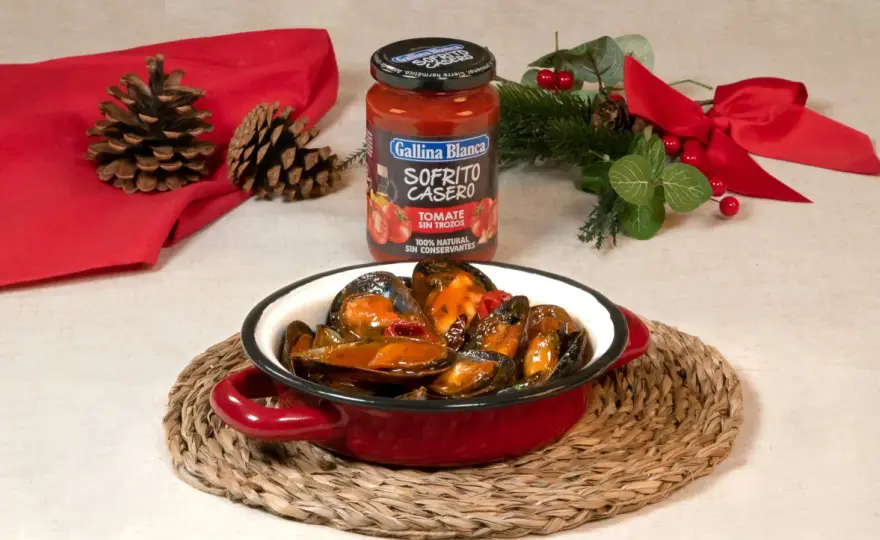 Mejillones en salsa picante, tiernos y llenos de sabor
