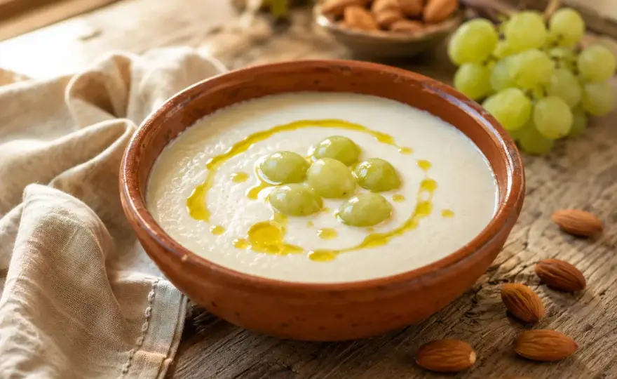 Ajo blanco malagueño, la sopa fría andaluza que siempre funciona