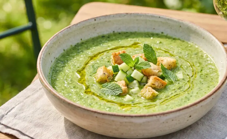 Gazpacho de calabacín fresco y fácil para el verano